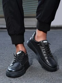 Men Spring And Summer New Fashion All-Match Comfortable Casual Sports Sneakers - Black - View 2