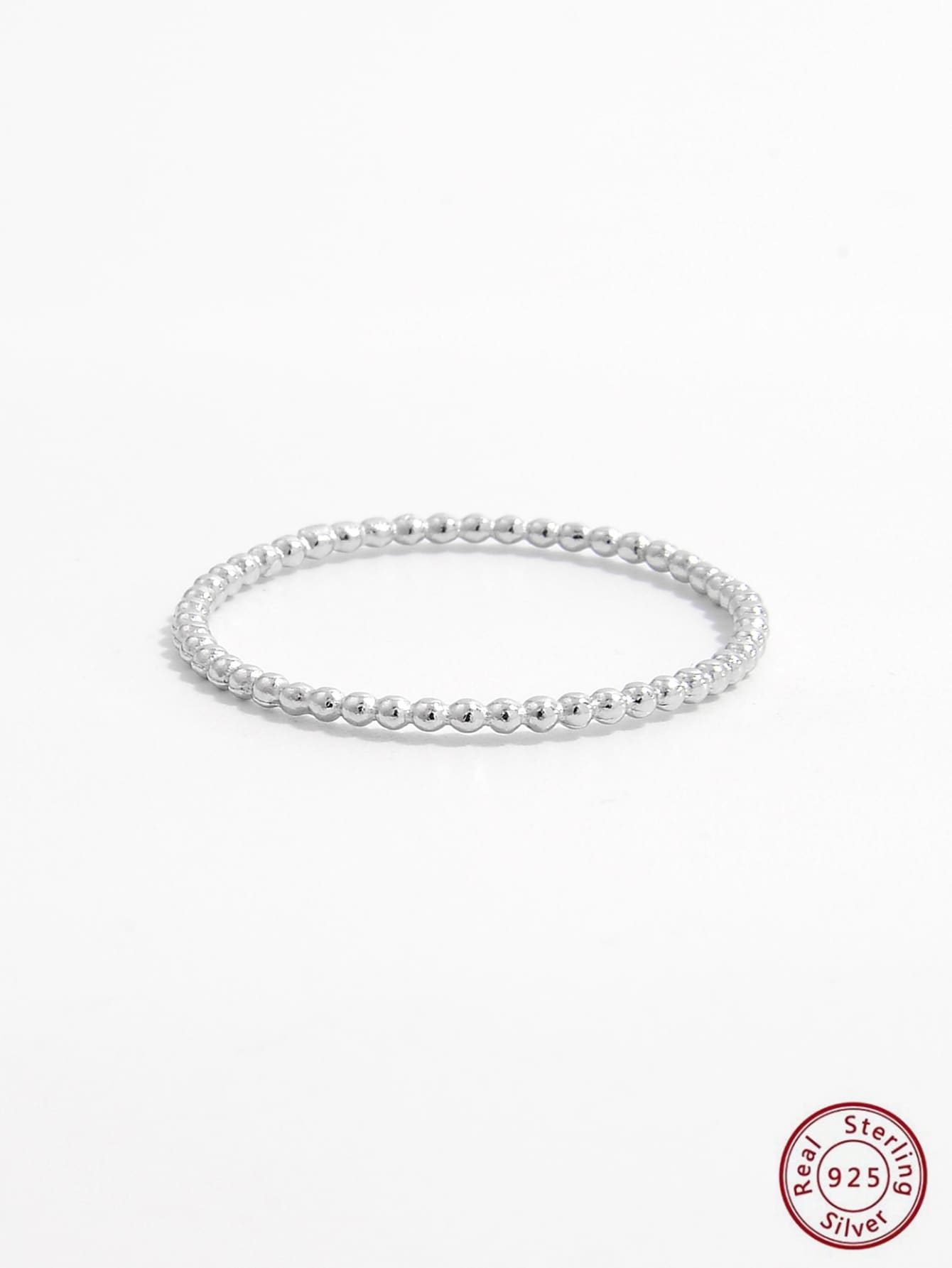 1 st. Fashionabel Bolldekor Sterling silver Ring För kvinnor För Presenter - Silver - Visa 1