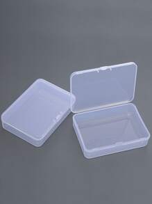 Transparent Rectangular Plastic Parts Storage Box With Lid, 12.5cm, Small Size, For Components And Tools - Clear - View 2