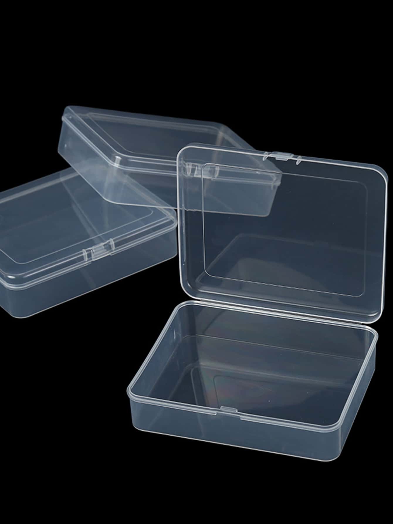 Transparent Rectangular Plastic Parts Storage Box With Lid, 12.5cm