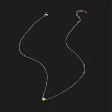 Dây chuyền mặt hình trái tim bằng thép không gỉ, khắc chữ, thích hợp cho nữ giới đeo hàng ngày, quà tặng ngày Valentine, ngày của Mẹ. - Vàng - Xem 3