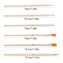 13 件套混合调色板和颜料刷套装木制调色板带拇指孔椭圆形木制调色板颜料混合调色板扁平颜色刷尼龙艺术刷套装用于绘画水彩油画颜料 30 x 23 厘米 返校，返校，学校用品 - 查看 3