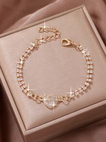 Armband Damen Herz förmig Strass