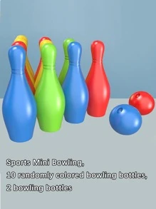 10 piezas/set Set de color al azar mini bolos bola - Multicolor - Ver 2