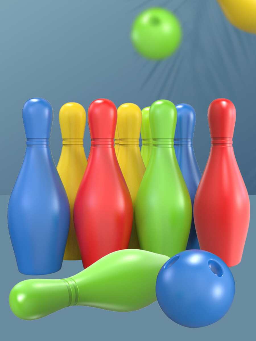 10 piezas/set Set de color al azar mini bolos bola - Multicolor - Ver 1