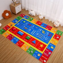 Kids Rug ABC Educational Area Rug for Playroom Alphabet Numbers Classroom Rugs Learning Baby Playroom Mat Carpet for Children Bedroom Nursery Playroom Classroom - Multicolor - View 1