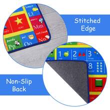 Kids Rug ABC Educational Area Rug for Playroom Alphabet Numbers Classroom Rugs Learning Baby Playroom Mat Carpet for Children Bedroom Nursery Playroom Classroom - Multicolor - View 5