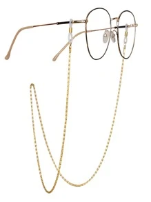 Party Hollow Out Metallic Eyeglass Chain Necklace Glasses Accessories For Women - Gold - View 2