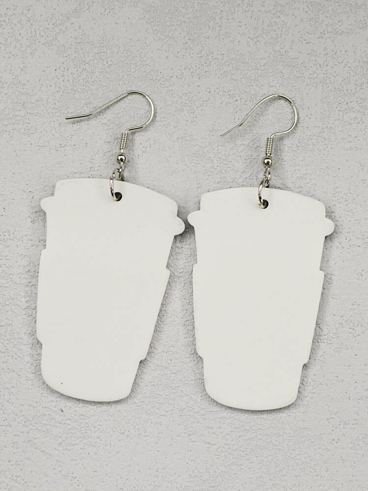 1ペア コーヒーカップ 形 ピアス バレンタインデーに - マルチカラー - 見る 2