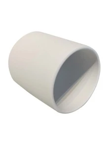 1套家庭花園多色赤土圓柱室內陶瓷花盆帶碟 - 白色 - 查看 5