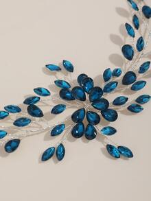 1pc Women Rhinestone Decor Fashion Chain Belt For Daily Life - Royal Blue - View 3