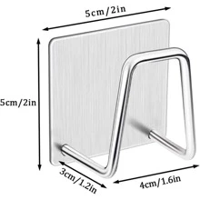 4入組不銹鋼海綿瀝水架適用於廚房水槽,鑽孔必需,金屬絲球鍋套收納架,壁掛式收納
