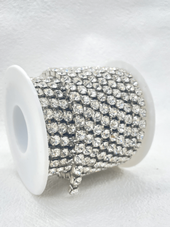 1roll Glamorous Rhinestone Decor Chain DIY Jewelry Accessory For Women For DIY Jewelry Making