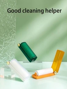 lavable Rodillo de pelusa pegajoso Limpiador de polvo , plegable portátil ropa Cepillo de limpieza para casa , reutilizable - Verde - Ver 1