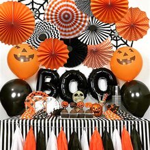 Buổi tiệc Treo Giấy Quạt Bộ , Vàng Tròn Mẫu Giấy Vòng Hoa Đồ trang trí Đối với Sinh nhật Lễ cưới Tốt nghiệp Phụ kiện , Bộ Của 6 - trái cam - Xem 3