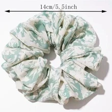 1pc Women's Multicolor Floral Satin Elegant & Stylish Scrunchie For Daily Use - Multicolor - View 2