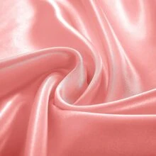 Satin Bedding Sheet Set, 4pcs - Pink - View 3