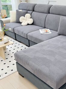 1 Miếng Vải phủ ghế dài phổ cập Đàn hồi Vải phủ Sofa , Bọc đệm Ghế sô pha , Bốn Nhìn chung - Màu Xám nhạt - Xem 1