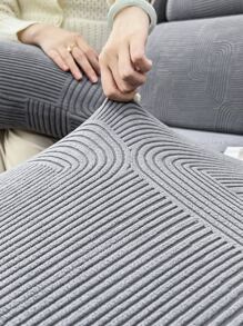 1 Miếng Vải phủ ghế dài phổ cập Đàn hồi Vải phủ Sofa , Bọc đệm Ghế sô pha , Bốn Nhìn chung - Màu Xám nhạt - Xem 3