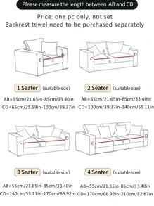 1 Miếng Vải phủ ghế dài phổ cập Đàn hồi Vải phủ Sofa , Bọc đệm Ghế sô pha , Bốn Nhìn chung - Màu Xám nhạt - Xem 8