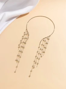 1 Piece Asymmetrical Star Shaped Tassel Charm Necklace For Women - Silver - View 2