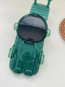 Astronaut Decor Silicone Phone Case With Mirror - Green - View 4