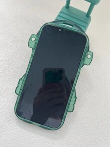 Astronaut Decor Silicone Phone Case With Mirror - Green - View 8