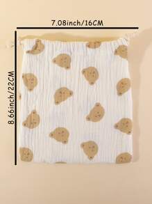 1入組嬰兒小熊印花織物濕袋適用於日常生活 - 彩色 - 查看 3