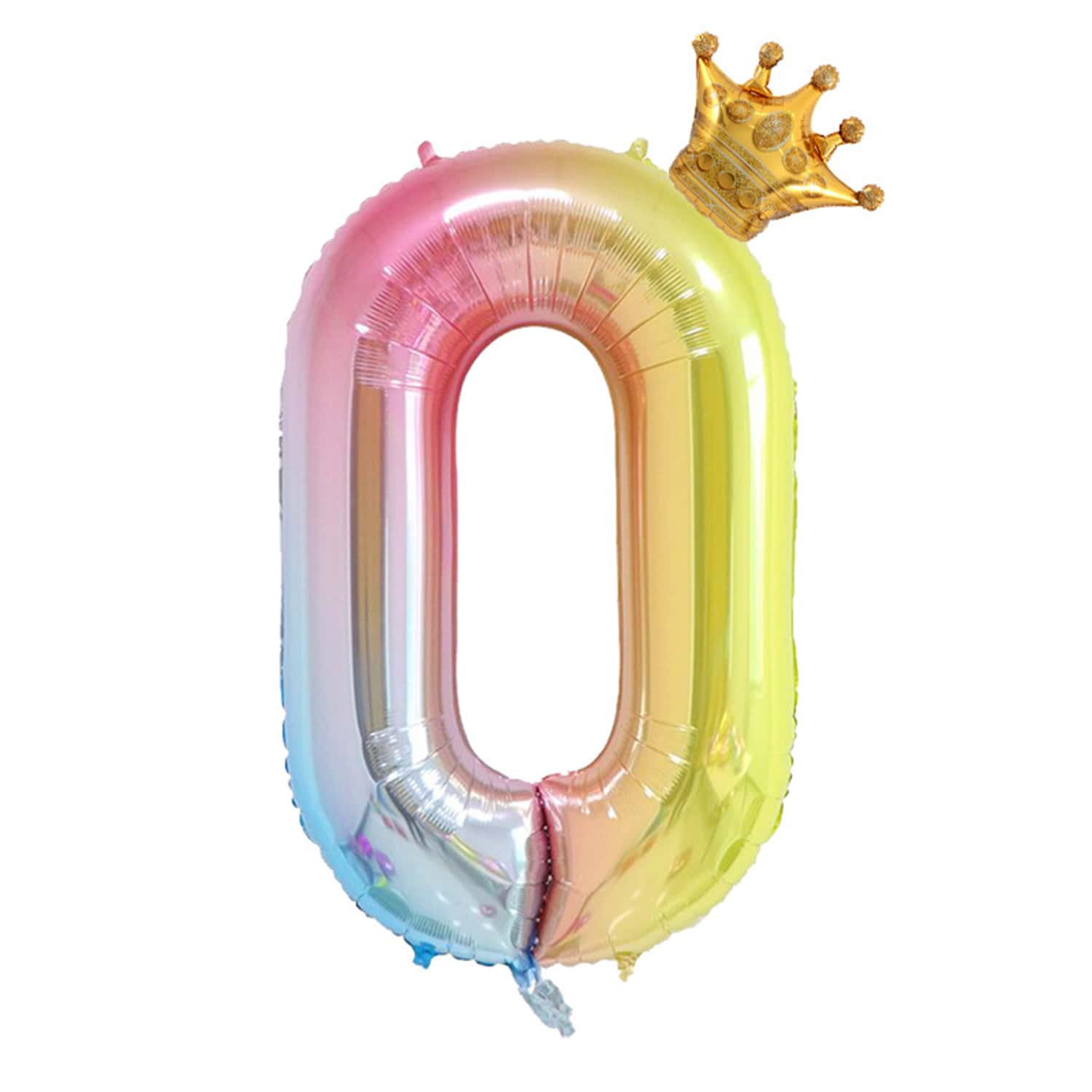 Bộ 2 quả bóng bay hình vương miện bằng nhôm 32 inch phiên bản Hoa Kỳ màu bạc kim loại 0-9 dùng để trang trí tiệc sinh nhật kỷ niệm bằng bóng bay nhôm nổi - Nhiều màu - Xem 1