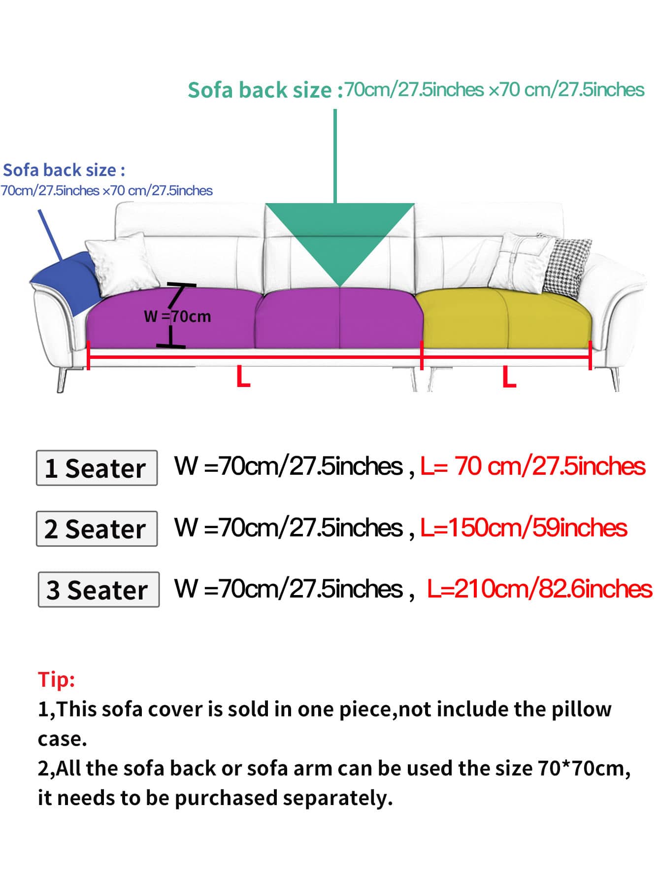 1pc Polyester Sofa Towel, Modern Geometric Design Anti-slip Sofa Cover Blanket For Sofa - Beige - View 7