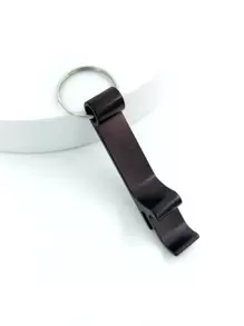 Móc khóa mở chai màu trơn cho nam Street 1 cái để sử dụng hàng ngày thời trang và linh hoạt - màu đen - Xem 2