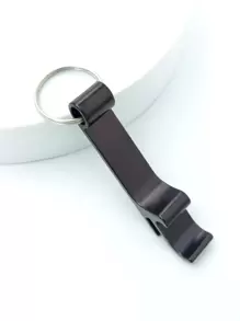 Móc khóa mở chai màu trơn cho nam Street 1 cái để sử dụng hàng ngày thời trang và linh hoạt - màu đen - Xem 4