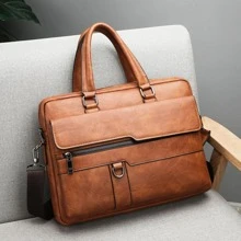 Fashion Multi-Pocket Briefcase With Adjustable Shoulder Strap Shoulder Bag Handbag Messenger Bag High School Students University Freshman For Travel, College, Outdoors, Commute Satchel Laptop Bag Thanksgiving Winter Purse Holiday Storage Bag Tote Bag Retro Business Premium Leather Briefcase Leather Handbag Large Capacity Computer Briefcase Casual Clutch Handbags Vacation Laptop Case Hip Bag Christmas Gifts For Bag Retro Bag Valentines Stickers Bags Brown Bag Valentine Gifts Vintage Gift Bag Pack Spring Vintage Bags