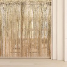 1m X 2m Màu bạc Dây điện Rèm Cho đám cưới Trang trí phòng Hoặc Tường & Phòng khách Trang trí - Vàng - Xem 5