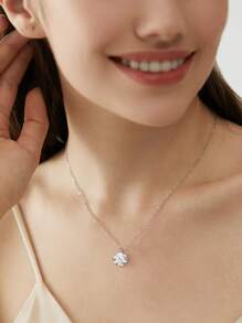 1入組3Ct莫桑鑽吊墜項鍊適合女士S925純銀婚禮項鍊項鍊永恆項鍊母親節情人節奢華女士們首飾類禮物