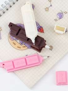 1 pieza Bolígrafo neutro chocolate en forma de - Marrón - Ver 4