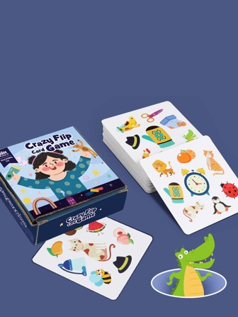 1Set Interactive Focus Training Crazy Matching Cards Animal Matching Card Tabletop Game Intelligent Toy