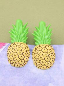 1入組創意鳳梨形狀便攜沙灘巾夾適用於天 - 彩色 - 查看 4