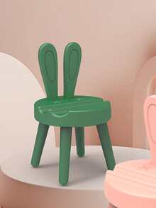 1pc Creative Cute Luxury Green Desktop Decoration Cartoon Rabbit Ears Phone Stand, Portable Mobile Phone Holder Stand With Adjustable Height - Dark Green - View 2