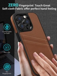 Habyby Pu 皮革手機殼帶卡槽 - 棕色 - 查看 8