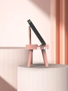 1 Miếng Cao-kết thúc Trang trí máy tính để bàn & Giá đỡ điện thoại Với Phim hoạt hình dễ thương Tai thỏ , Có thể mang đi & Có thể điều chỉnh - Hồng - Xem 3