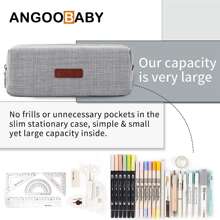 1 Miếng Dung lượng lớn Hộp bút , Văn phòng phẩm Cái túi , Túi bảo quản - Xám - Xem 2