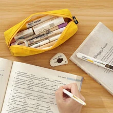 1入組大容量筆袋文具收納包 - 黃色 - 查看 5