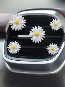 5pcs Flower Decor Car Air Outlet Clip - Multicolor - View 3