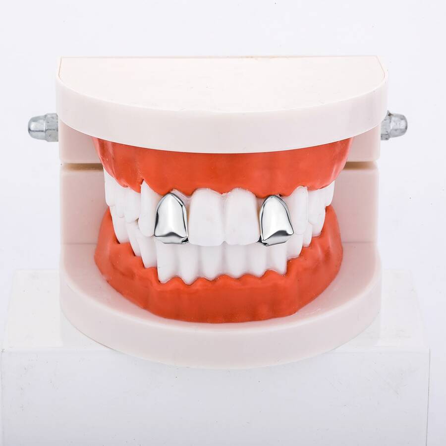 Hip-Hop Minimalist Dental Brace Jewelry For Men Women For Body Decoration - Silver - View 1