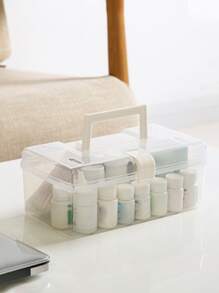 1 Miếng Nhựa trong suốt Hộp lưu trữ máy tính để bàn Đa chức năng Hộp đựng Thùng đựng hàng Với Xử lý - Trong sáng - Xem 4