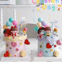 Balloon Shaped Cake Topper Decoration,Christmas - Multicolor - View 2