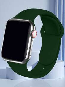 1入組矽運動帶適用於Apple Watch帶38mm40mm41mm42mm44MM45mm49mm,適用於系列Ultra/SE/8/7/6/5/4/3/2/1,中性 - 軍綠色 - 查看 2