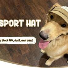 Baseball Hat Dog Sunscreen Hat Baseball Cap Outdoor Sports Hat With Ear Holes Adjustable Shade Mesh Breathable Pet Hat Small Dog Medium Large Dog - Brown - View 4