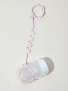1 pieza Cadena de sujeción de chupete de silicona larga, juguetes de dentición, clip colgante de chupete de bebé para cochecito, cuna, color aleatorio - Multicolor - Ver 6